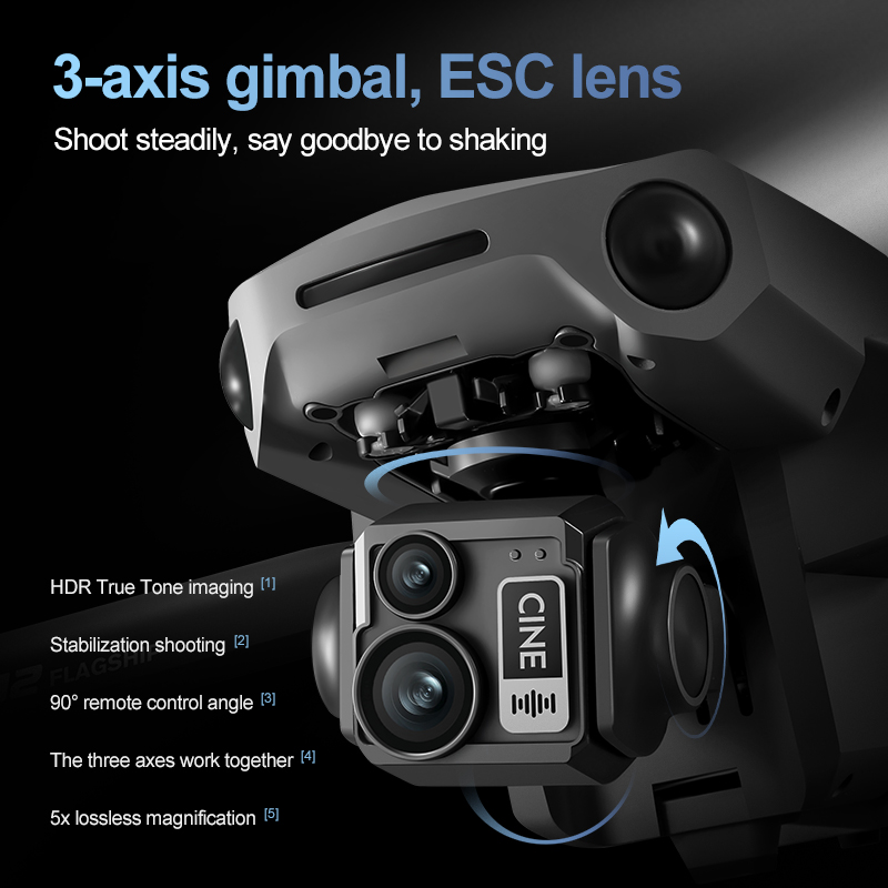 8K 3 Axis Gimbal Brushless 7.2 - Drone Gimbal Case recension och pris