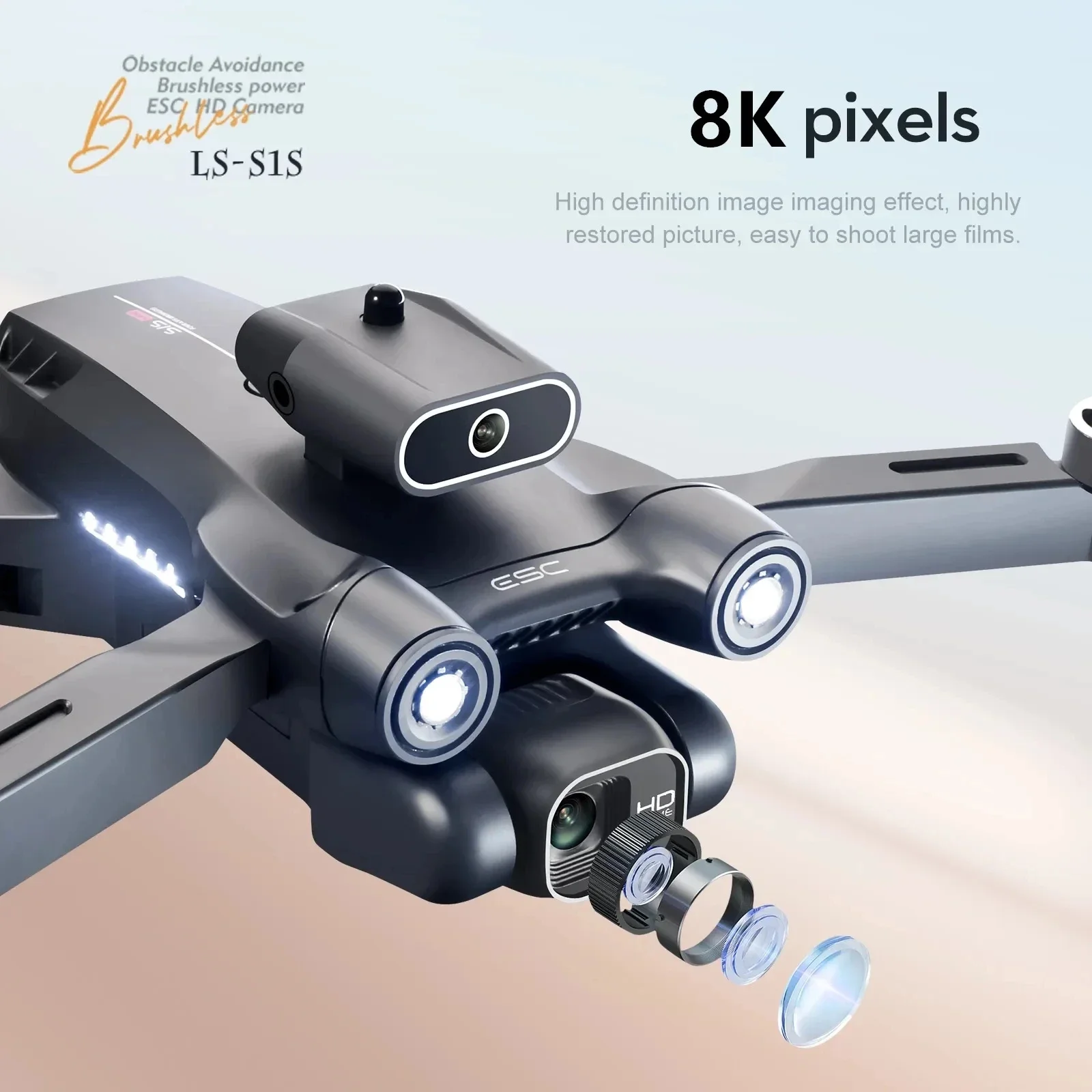 New S1S 5G GPS Drone Camera 8K - Drone Gimbal Brushless recension och pris