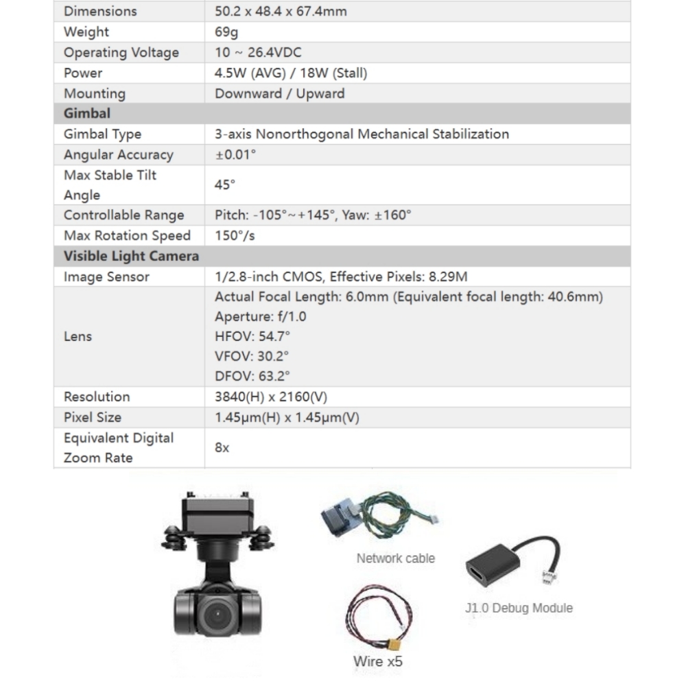 NCZOBOE Supports Network/UART/ - Drone Gimbal 3 Axis recension och pris